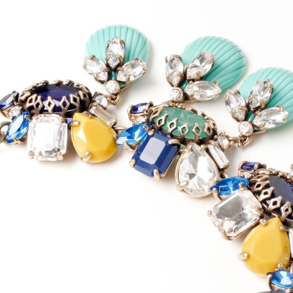 jcrew green stone statement necklace - Picture 6 of 8